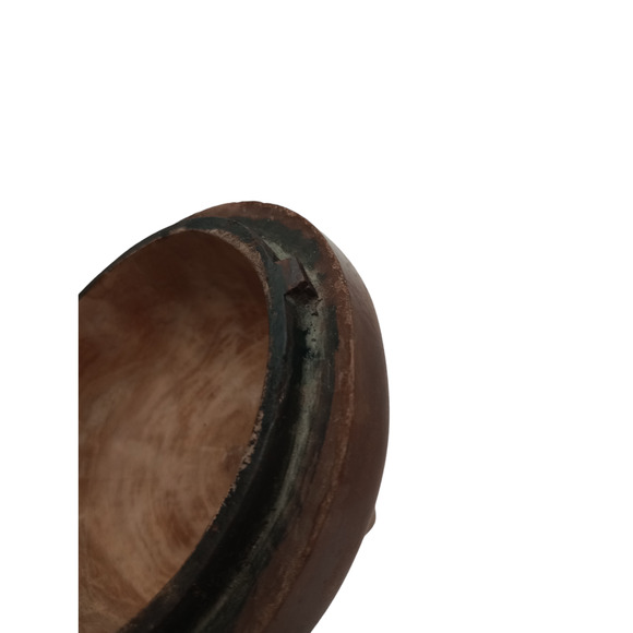 African Hand Carved Wooden Canister Artist Signed Mweng - Picture 8 of 8